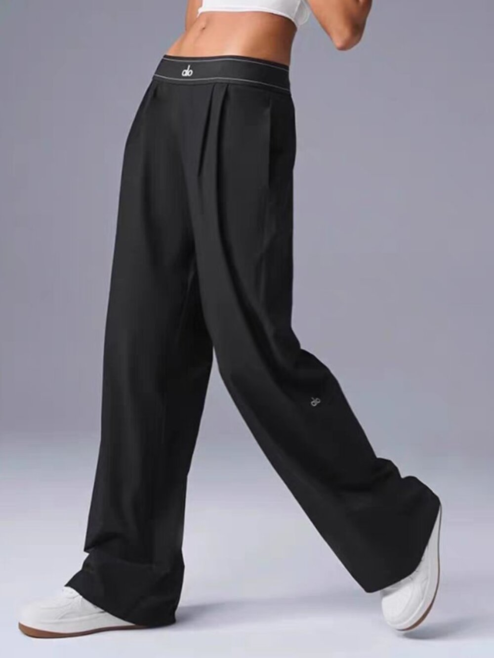 NWT Alo Yoga Women's Black Trouser Authentic⛅XXS-XS(Regular)🚴🏻‍♀️ - Picture 2 of 9